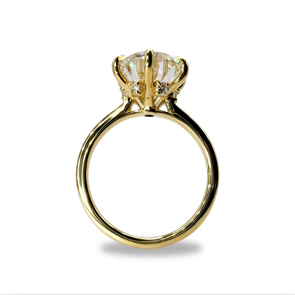 The Girly Girl 3.6ct Six Prong Solitaire in 14K Yellow Gold