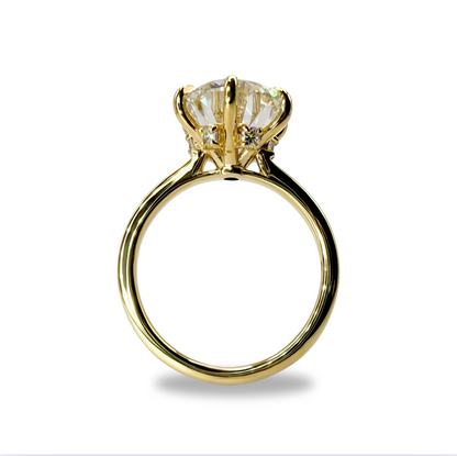 The Girly Girl 3.6ct Six Prong Solitaire in 14K Yellow Gold