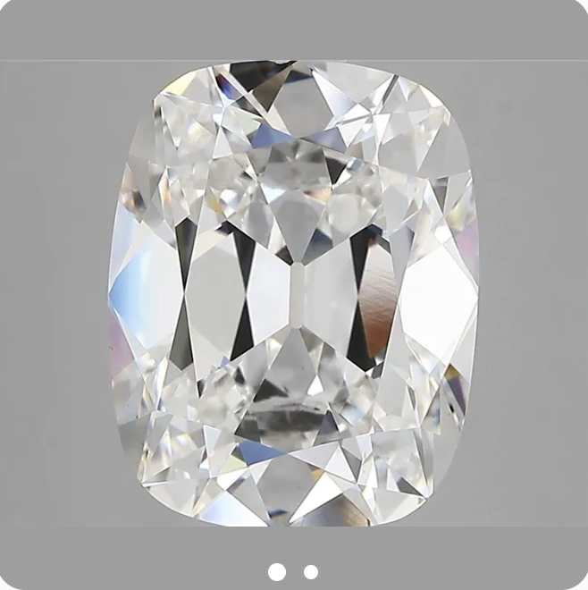 5.48ct E VVS2 Old Mine Cut Cushion IGI Certified Lab Diamond