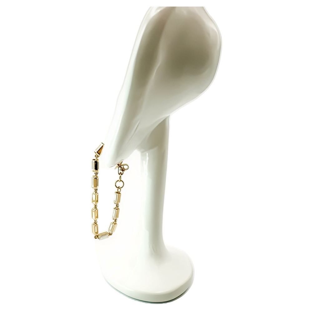 Baguette Dangle Earrings in 14K Yellow Gold