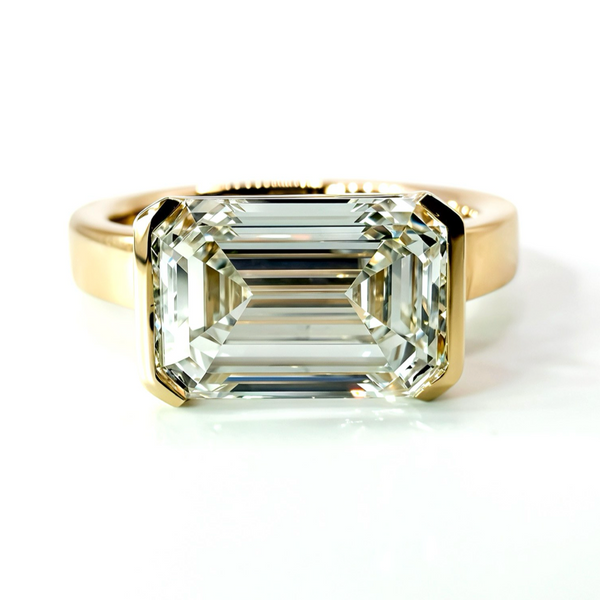 Bicoastal Emerald Cut Ring in 14K Yellow Gold