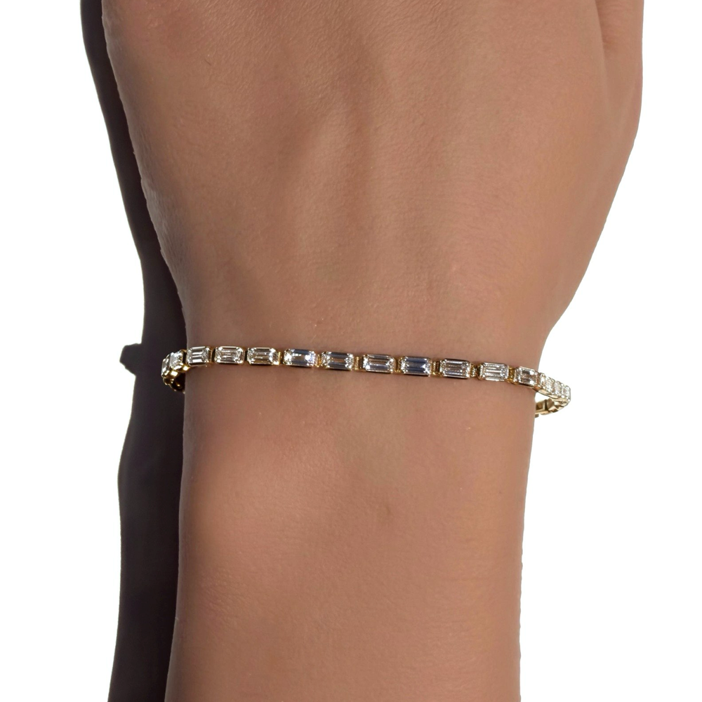 Baguette Tennis Bracelet in 14K Yellow Gold