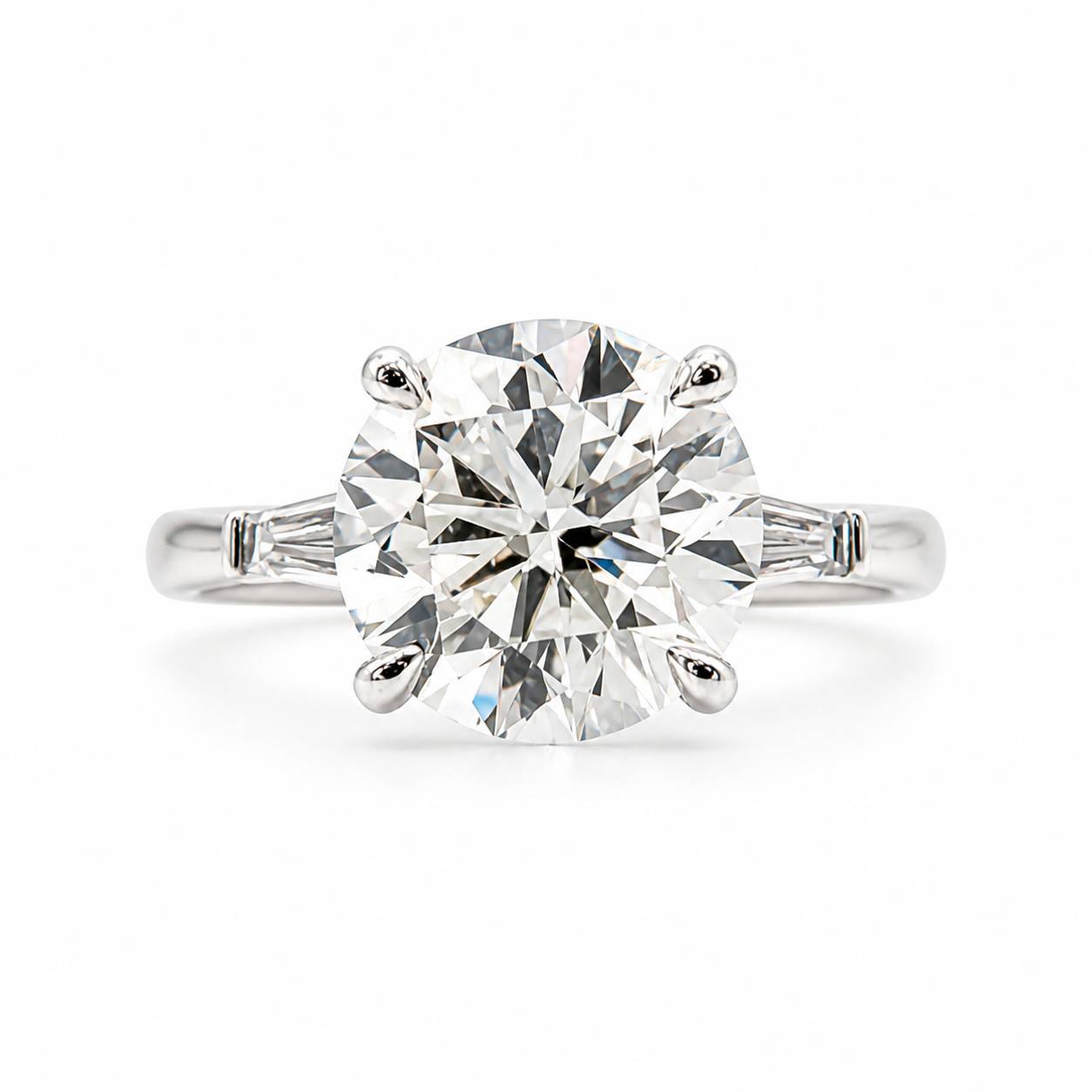 The Uptown 3.82ct Round Brilliant Ring in 14K White Gold