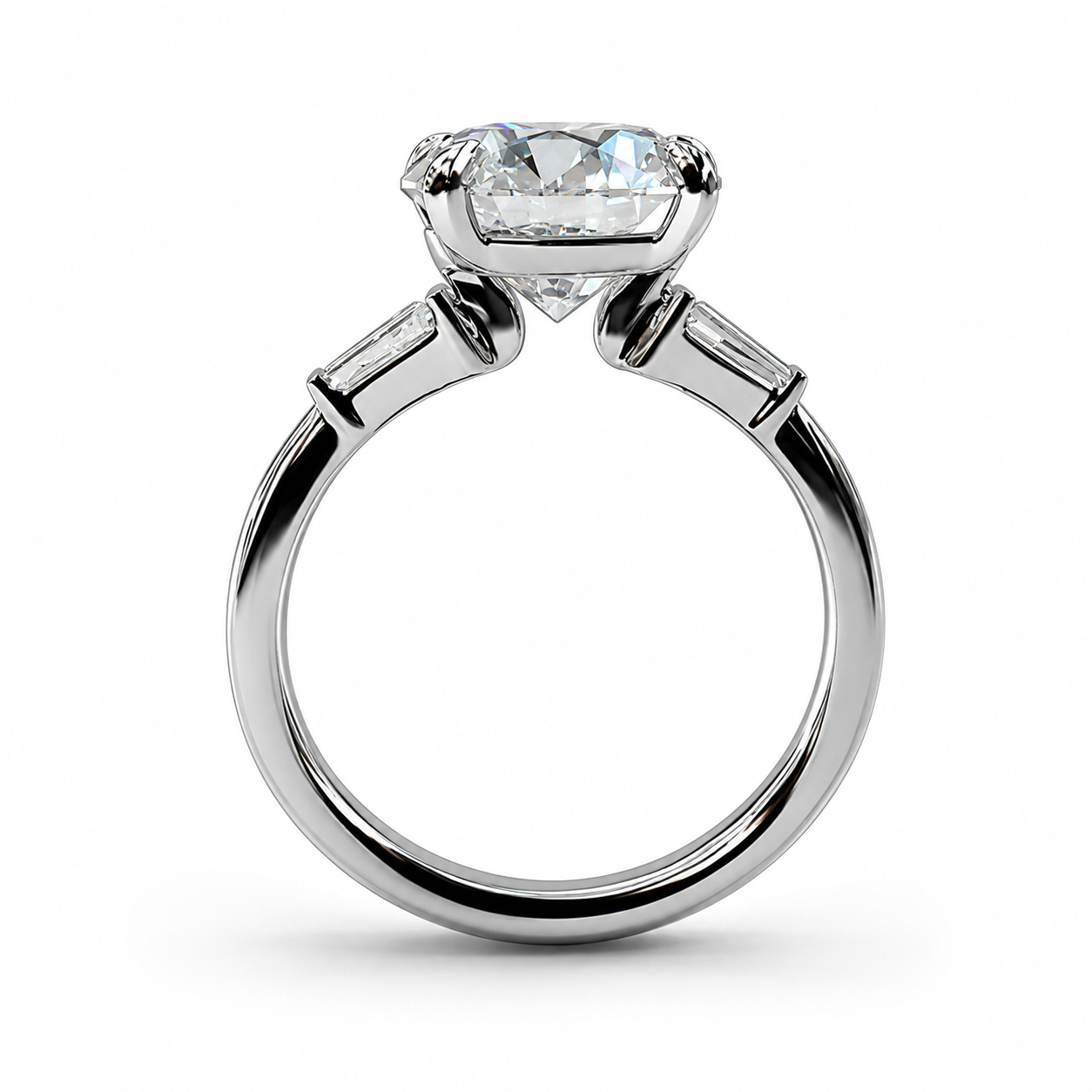 The Uptown 3.82ct Round Brilliant Ring in 14K White Gold