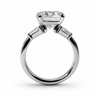 The Uptown 3.82ct Round Brilliant Ring in 14K White Gold