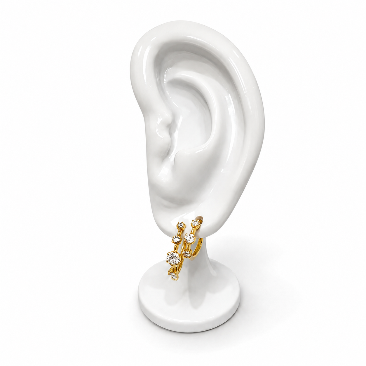 The Graduate Hoop Earrings in 14K Yellow Gold