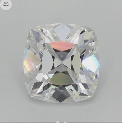 4.89ct E VVS2 Old Mine Cut Cushion IGI Certified Lab Diamond