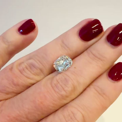 3.41ct E VVS2 IGI Certified Old Mine Cut Cushion Lab Diamond