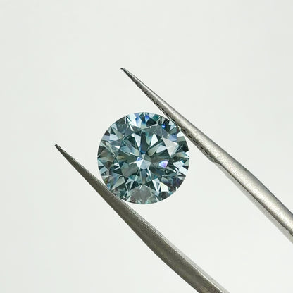 3.5ct Fancy Vivid Blue VS2 IGI Certified Round Brilliant Lab Diamond