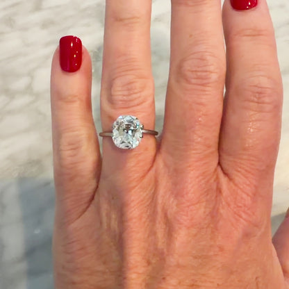 4.09ct E VVS2 IGI Certified Old Mine Cut Cushion Lab Diamond