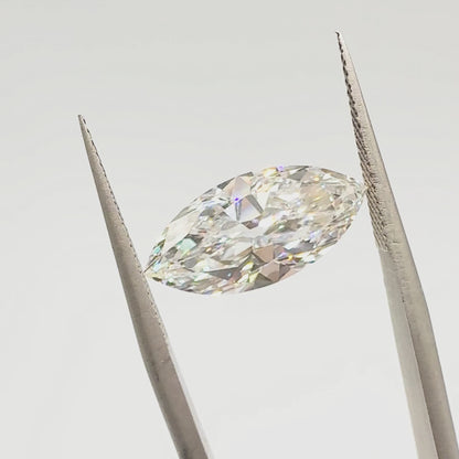 3.01ct E VS1 IGI Certified Old Mine Cut Marquise Lab Diamond