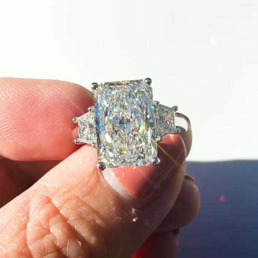 The Triple Threat 5.5ct Radiant Ring in Platinum