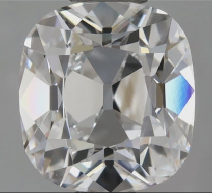 1.73ct D VVS2 IGI Certified Old Mine Cut Cushion Lab Diamond