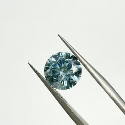 2.63ct Fancy Vivid Blue VS1 IGI Certified Round Brilliant Lab Diamond