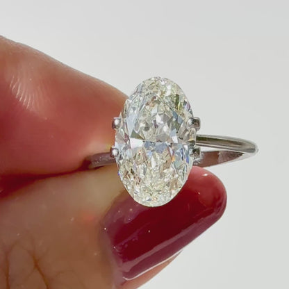 3.51ct G VVS2 Crushed Ice IGI Certified Oval Lab Diamond