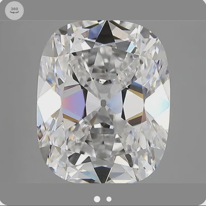 5.03 ct E VVS2 Old Mine Cushion IGI Certified Lab Diamond