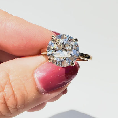 3.87ct E VVS2 Round Brilliant Solitaire