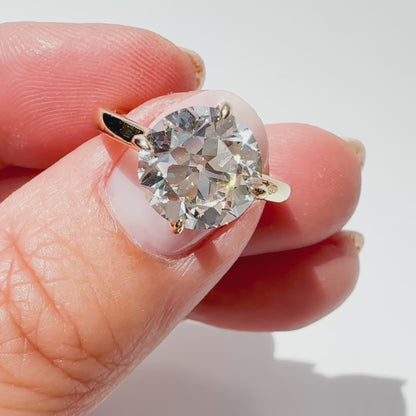 The Lodestone OEC, 4ct F VS1 in 14K Yellow Gold