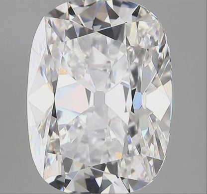 3.75ct F VVS2 IGI Certified Old Mine Cut Cushion Lab Diamond
