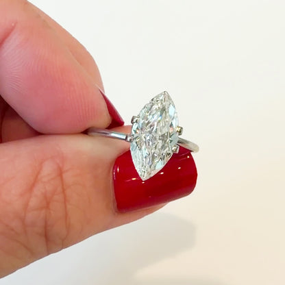 3.03ct G VS1 IGI Certified Crushed Ice Marquise Lab Diamond