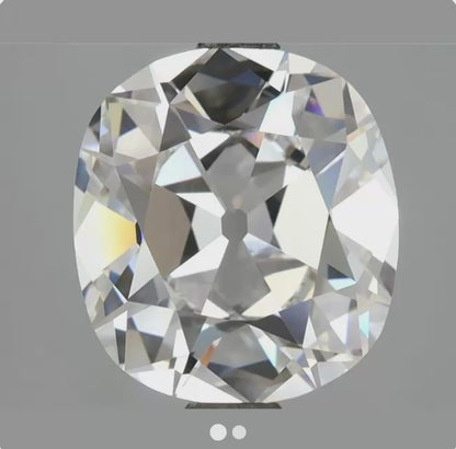 4.09ct E VVS2 IGI Certified Old Mine Cut Cushion Lab Diamond