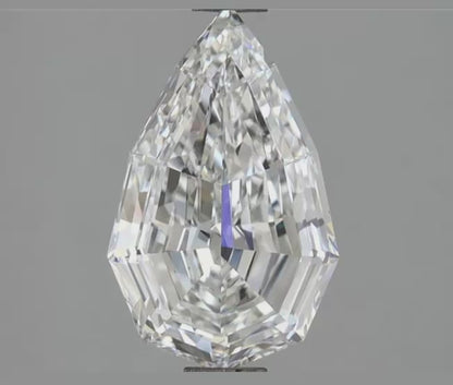 2.09ct E VVS2 IGI Certified Step Cut Pear Lab Diamond
