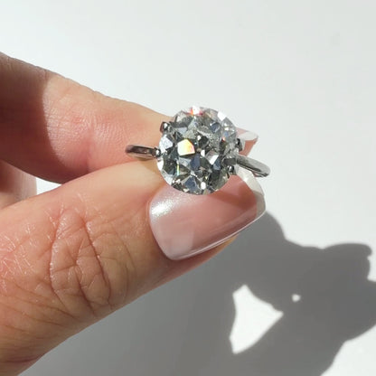 3.54ct F VVS2 IGI Certified Old Mine Cut Cushion Lab Diamond