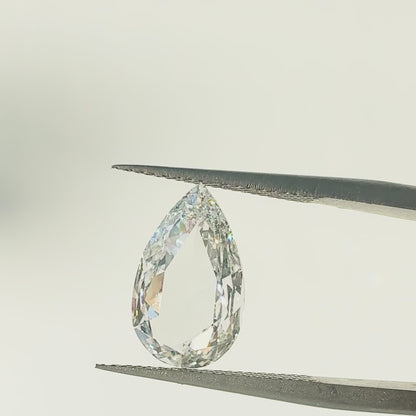 1.91ct E VVS2 IGI Certified Rose Cut Pear Lab Diamond