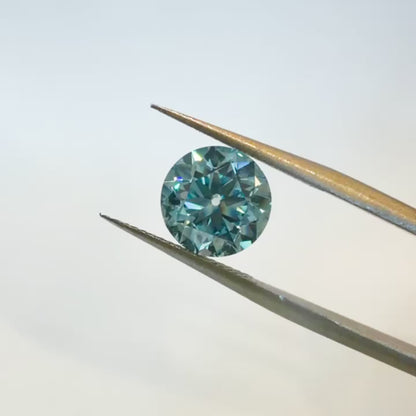 2.91ct Fancy Vivid Blue VS1 IGI Certified Old European Cut Round Lab Diamond