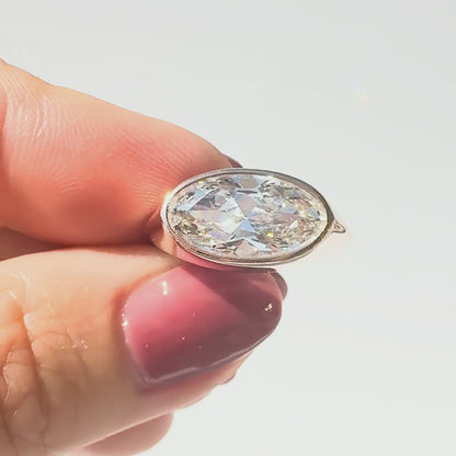 The Bicoastal Signet, 3ct Antique Cut Oval in Rose Gold