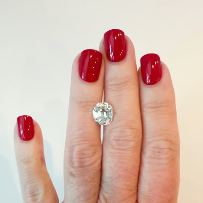 4.08ct E VS1 IGI Certified Old Mine Cut Cushion Lab Diamond