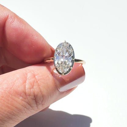 The 8 Ball Antique Cut Moval, 3.1ct in 14K Gold