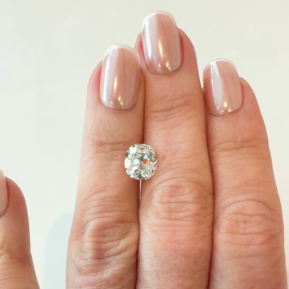 3.09ct E VVS2 IGI Certified Old Mine Cut Cushion Lab Diamond