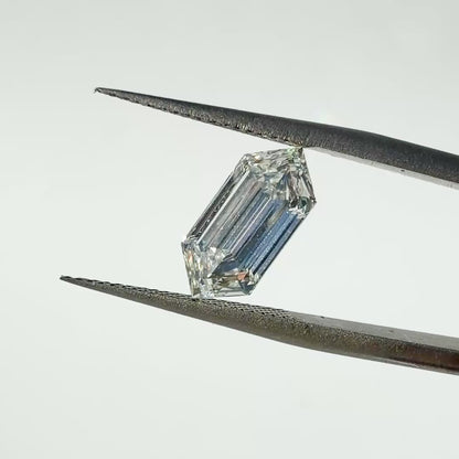 2.11ct E VVS2 IGI Certified Elongated Step Cut Hexagon Lab Diamond