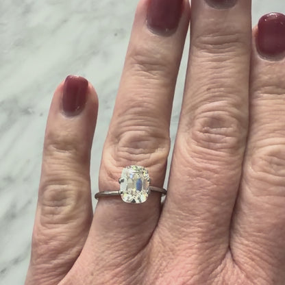 2.51ct F VVS2 IGI Certified Old Mine Cut Cushion Lab Diamond