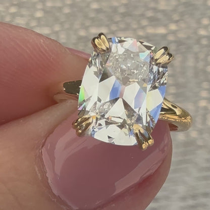 The Embrace Old Mine Cut Cushion Solitaire
