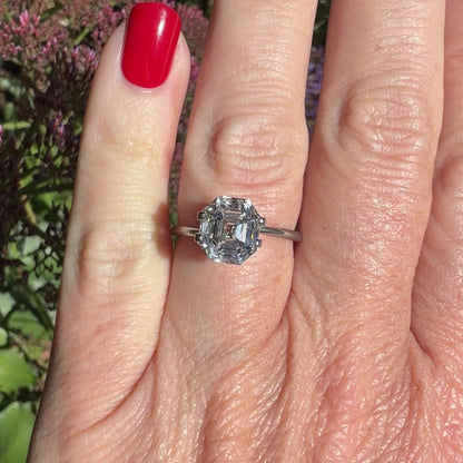 3.10ct D VVS2 IGI Certified Antique Cut Asscher Lab Diamond