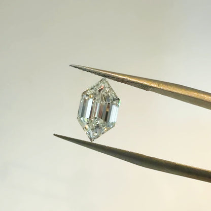 2.06ct E VS1 IGI Certified Elongated Step Cut Hexagon Lab Diamond