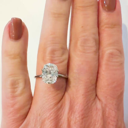 3.32ct F VVS2 IGI Certified Old Mine Cut Cushion Lab Diamond