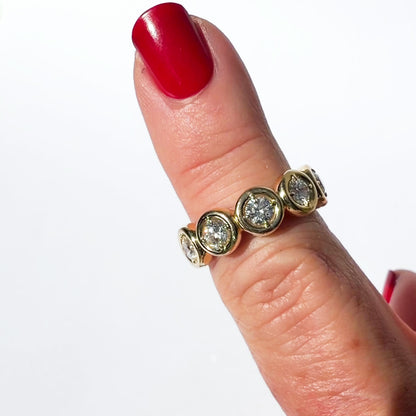 Orbit Eternity Band, 2.5ct in 14K Yellow Gold