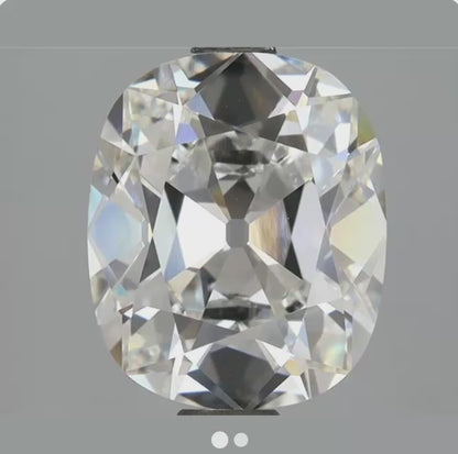 3.05ct E VS1 IGI Certified Old Mine Cut Cushion Lab Diamond
