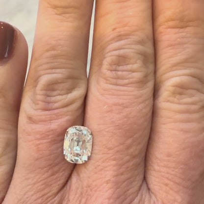 3.11ct E VS1 IGI Certified Old Mine Cut Cushion Lab Diamond