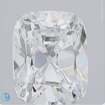 3.2ct E VS1 IGI Certified OId Mine Cut Cushion Lab Diamond