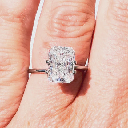 4.10ct E VVS2 Radiant Cut IGI Certified Lab Diamond