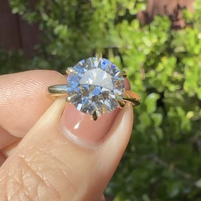 The Girly Girl 3.6ct Six Prong Solitaire in 14K Yellow Gold