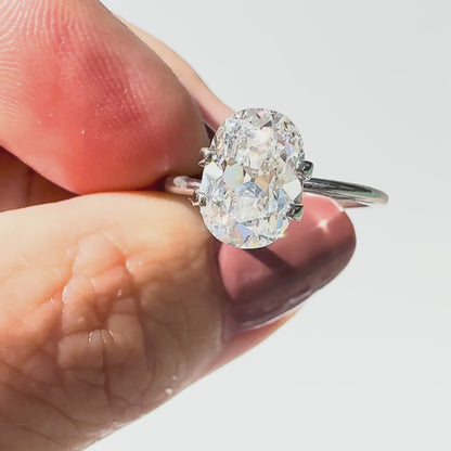 2.17ct E VS2 IGI Certified Old Mine Cut Cushion Lab Diamond