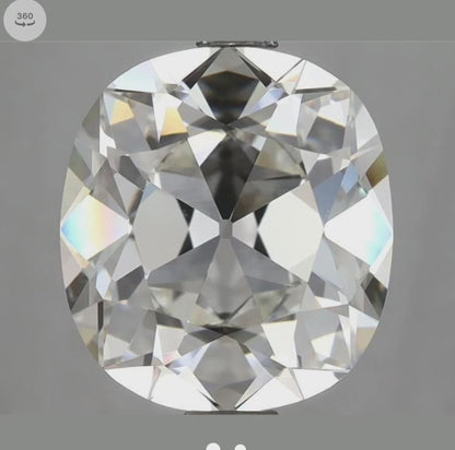 4.08ct G VVS2 IGI Certified Old Mine Cut Cushion Lab Diamond