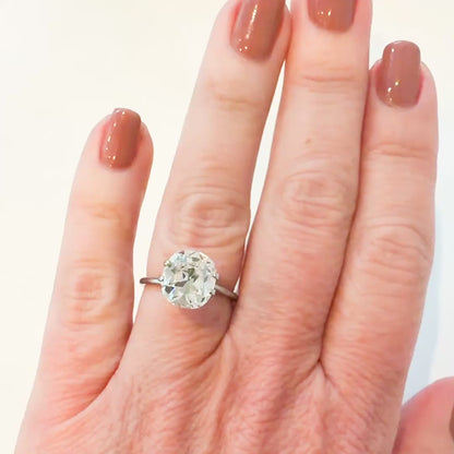 4.08ct G VVS2 IGI Certified Old Mine Cut Cushion Lab Diamond