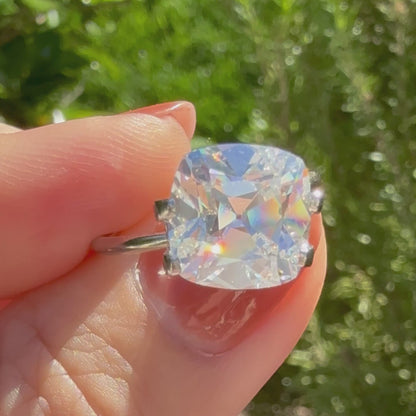 5.06ct E VVS2 IGI Certified Old Mine Cut Cushion Lab Diamond