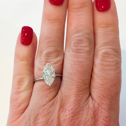 3.03ct G VS1 IGI Certified Crushed Ice Marquise Lab Diamond